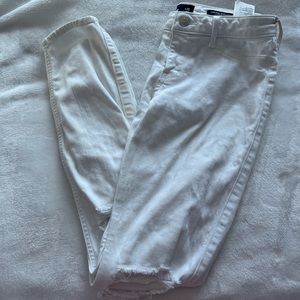 hollister white low rise jean leggings